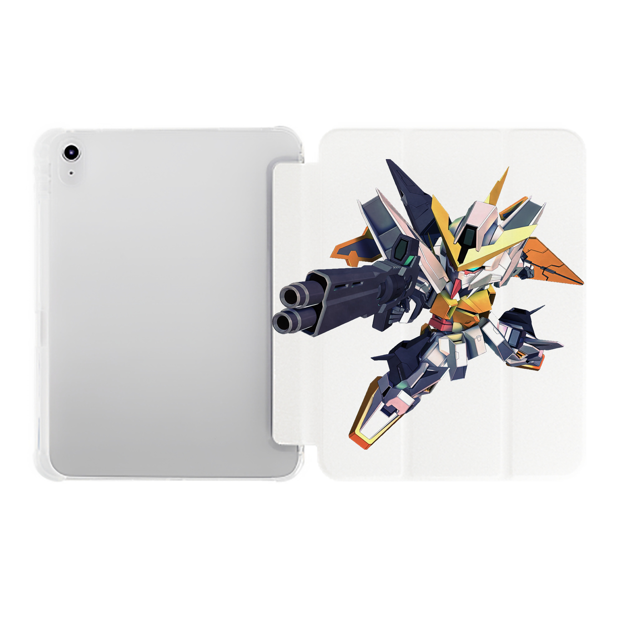 （画像用） 機動戦士ガンダム Mobile Suit Gundam IPad ケース ペン収納付き 三つ折りスタンド PUレザー×シリコン 対応機種9.5/10.5/10.9インチ